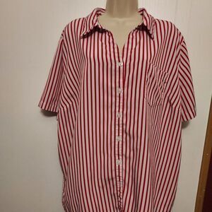 - Jaclyn Smith  Plus red and white stripes 24W pit to pit 27 inch  29 inch…